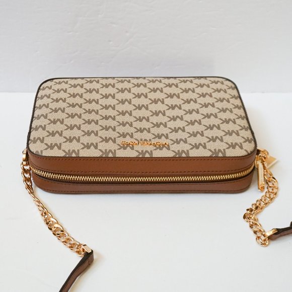 MICHAEL KORS JET SET ITEM EAST WEST SHOULDER CROSSBODY BAG NATURAL LUGGAGE MULTI - Picture 4 of 8